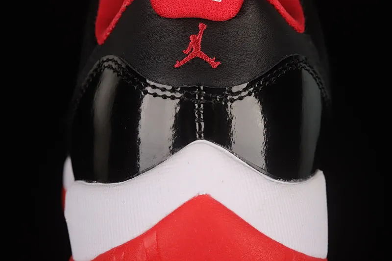 All categories Air Jordan Jordan series basketball shoes Air Jordan 11 #ZG version Air Jordan 11 Low Bred AJ11 Joe 11 patent leather black and red low-top basketball shoes 528896-012